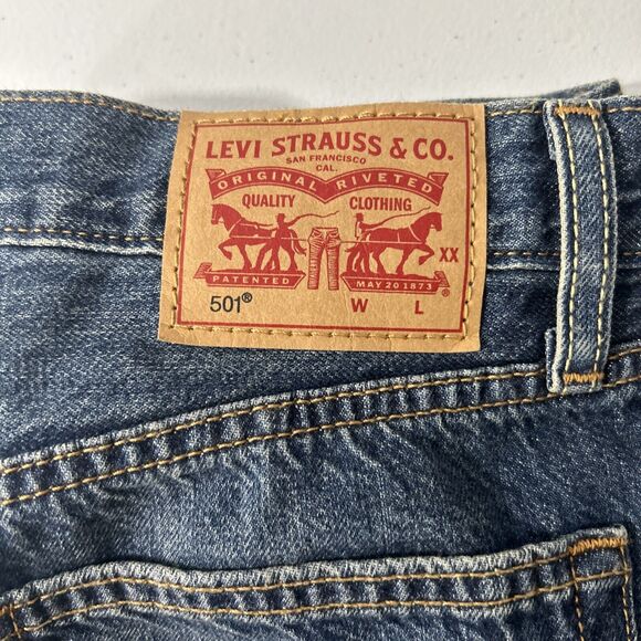 Levis 501 Jeans Womens 26 X32 Blue Original Fit Denim - Picture 7 of 11